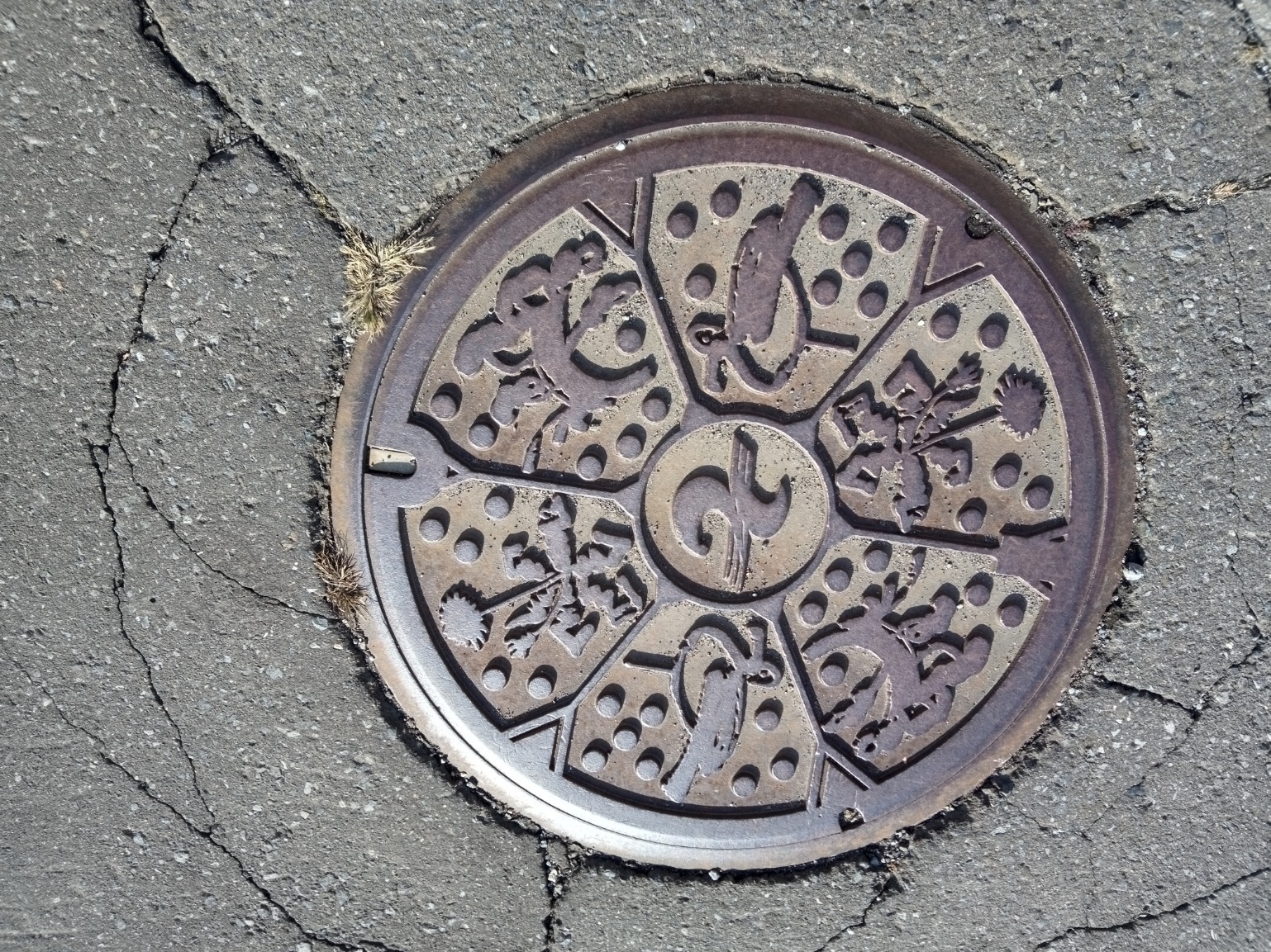 青森県 旧蟹田町マンホールの蓋 デジタル写真日記